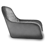 Барный стул со спинкой и подлокотниками на 4-х деревянных ножках Douglas Rhombus Серый Велюр варинант исполнения - 2 | Loft Concept в Ижевске