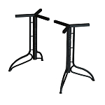 Обеденный стол с прямоугольной столешницей из стекла на черных металлических ножках White Marble варинант исполнения - 5 | Loft Concept в Ижевске