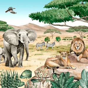 Обои ручная роспись Savannah Secrets