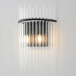 Бра со стеклянными прозрачными трубками и черным металлическим каркасом Nembus варинант исполнения - 2 | Loft Concept в Ижевске