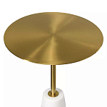 Кофейный столик с круглой столешницей на белом мраморном основании Original Foundation варинант исполнения - 4 | Loft Concept в Ижевске