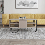 Стол журнальный прямоугольной формы с 2-мя полками бежево-серого цвета NORFOLK LIGHT MOCHA варинант исполнения - 2 | Loft Concept в Ижевске