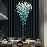 Люстра зеленая каскадная Green Light CascadeDroplet Chandelier варинант исполнения - 2 | Loft Concept в Ижевске