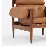 Кресло с деревянным каркасом и обивкой из натуральной кожи Medieval Furniture варинант исполнения - 6 | Loft Concept в Ижевске