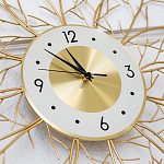 Часы настенные из металла золотые с белым циферблатом Current Time варинант исполнения - 2 | Loft Concept в Ижевске