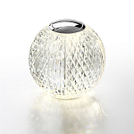 Настольная лампа с прозрачным шарообразным плафоном на цилиндрической подставке Crystal Globule варинант исполнения - 8 | Loft Concept в Ижевске