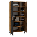 Шкаф двухдверный с 2-мя отделами с полками Stone Effect варинант исполнения - 4 | Loft Concept в Ижевске