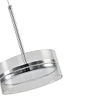 Подвесной светильник с прозрачным плафоном цилиндрической формы из акрила и стекла с пультом для регулировки света Glass Lamp Chromium варинант исполнения - 1 | Loft Concept в Ижевске