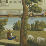 Обои ручная роспись Monuments of Paris Roberts on Sepia scenic paper варинант исполнения - 1 | Loft Concept в Ижевске