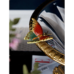 Чаша из прозрачного стекла с бронзовым рельефным ободком Eden Garden варинант исполнения - 5 | Loft Concept в Ижевске