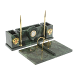 Настольный письменный набор из змеевика с подставкой под календарь Successful Leader варинант исполнения - 2 | Loft Concept в Ижевске