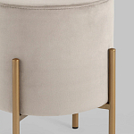 Бежевый пуф на золотистых ножках SANJAY варинант исполнения - 3 | Loft Concept в Ижевске