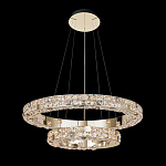 Люстра из 2-х колец с мозаичным хрустальным оформлением Sparks of Crystal варинант исполнения - 1 | Loft Concept в Ижевске