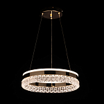 Люстра в виде кольца золотого цвета с прозрачными вставками Radiant Rail варинант исполнения - 3 | Loft Concept в Ижевске