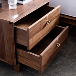 Прикроватный деревянный столик с ящиками Moon Walnut Furniture варинант исполнения - 3 | Loft Concept в Ижевске