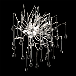 Бра с лучеобразным основанием и подвесками из прозрачного стекла в виде длинных капель Droplet Chandelier варинант исполнения - 10 | Loft Concept в Ижевске