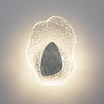 Бра с волнообразным стеклянным плафоном и вставкой из мрамора Liquid Stone варинант исполнения - 3 | Loft Concept в Ижевске