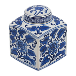 Ваза с крышкой в китайском стиле Oriental Blue & White Ornament Vases варинант исполнения - 1 | Loft Concept в Ижевске