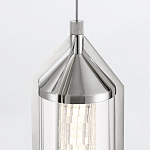 Подвесной светильник хромированного цвета с прозрачным цилиндрическим стеклянным плафоном Eurofase варинант исполнения - 5 | Loft Concept в Ижевске