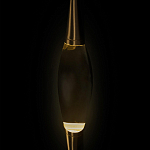 Подвесной светильник с хрустальным плафоном и бронзовым основанием Renee Glass Drops  варинант исполнения - 5 | Loft Concept в Ижевске