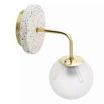 Бра с белым матовым плафоном в форме шара Round White Matte Lampshade варинант исполнения - 2 | Loft Concept в Ижевске