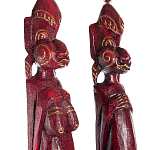 Комплект из 2-х деревянных статуэток Asmat Statuettes Red варинант исполнения - 3 | Loft Concept в Ижевске