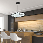 Люстра подвесная с 9-ю плафонами в форме шара Yarvi варинант исполнения - 2 | Loft Concept в Ижевске