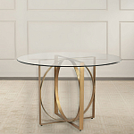 Стол обеденный круглый с основанием из 2-х пересекающихся колец Modern Geometric Silhouette варинант исполнения - 2 | Loft Concept в Ижевске