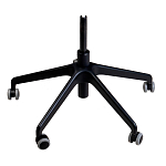 Стул с мягкой бежевой обивкой из велюра и подъемно-поворотным механизмом на черных колесиках Harper Beige варинант исполнения - 4 | Loft Concept в Ижевске