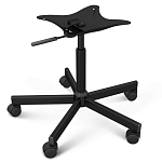 Стул с мягкой черной обивкой из велюра и подъемно-поворотным механизмом на колесиках Harper Black варинант исполнения - 4 | Loft Concept в Ижевске