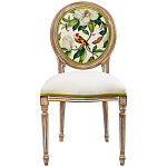 Стул бежевый из натурального бука с изображением птицы в саду Blooming Colored Birds варинант исполнения - 1 | Loft Concept в Ижевске