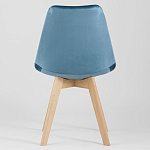 Стул с мягким велюровым сиденьем Arvika Blue варинант исполнения - 4 | Loft Concept в Ижевске