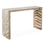 Консоль Дизайнерская Kenya Console ZEBRA Bone Inlay Beige варинант исполнения - 3 | Loft Concept в Ижевске