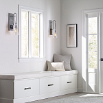 Бра с плафоном в форме колокола из прозрачного стекла с пузырьками Feiss варинант исполнения - 6 | Loft Concept в Ижевске