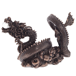 Декоративная статуэтка Дракон Fuzanglong Dragon Dark Bronze Statuette варинант исполнения - 3 | Loft Concept в Ижевске