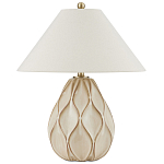 Настольная лампа с волнистым узором и абажуром в форме конуса Macrame варинант исполнения - 3 | Loft Concept в Ижевске