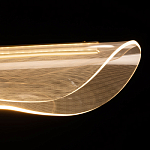 Люстра линейная с прозрачным волнообразным плафоном Wave Line варинант исполнения - 7 | Loft Concept в Ижевске