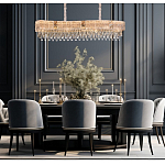 Люстра волнистой формы с каскадом из прозрачного хрусталя Constant Sparks варинант исполнения - 3 | Loft Concept в Ижевске