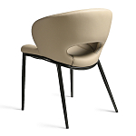 Стул обеденный кремовый из экокожи Futuristic Chair варинант исполнения - 2 | Loft Concept в Ижевске