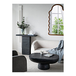 Столик кофейный черного цвета с овальной столешницей и круглым основанием Black Dalmen Table варинант исполнения - 4 | Loft Concept в Ижевске