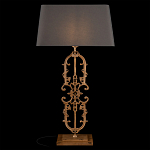 Настольная лампа на ажурном чугунном основании с тканевым серым абажуром Openwork Lamp варинант исполнения - 2 | Loft Concept в Ижевске