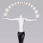 Торшер черно-белая статуэтка Девушка Girl Carries Light Balls варинант исполнения - 2 | Loft Concept в Ижевске