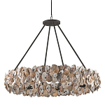 Люстра круглая с абажуром из устричных раковин Sea Ravens варинант исполнения - 2 | Loft Concept в Ижевске