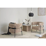 Кресло полукруглое мягкое с буклированной обивкой Armchair with Boucle Upholstery варинант исполнения - 3 | Loft Concept в Ижевске