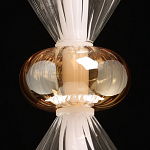 Подвесной светильник с вертикальной композицией из прозрачных и янтарных стеклянных шаров и ромбов Gabriel Scott Luna варинант исполнения - 17 | Loft Concept в Ижевске