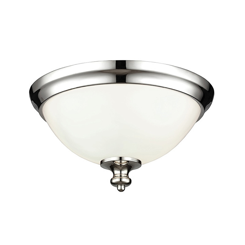 Потолочный светильник в форме чаши из белого матового стекла Feiss Никель Белый в Ижевске | Loft Concept 