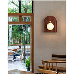 Настенный светильник с деревянным резным основанием Wood Wall Lamp варинант исполнения - 3 | Loft Concept в Ижевске