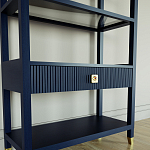 Стеллаж Elsa Dreams Blue со стеклянными полками и ящиком варинант исполнения - 5 | Loft Concept в Ижевске