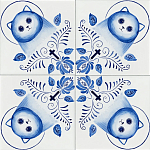 Плитка с узором Котики варинант исполнения - 1 | Loft Concept в Ижевске