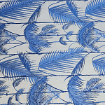 Мебельная ткань Вышивка синий принт 280 см T2-136 варинант исполнения - 1 | Loft Concept в Ижевске